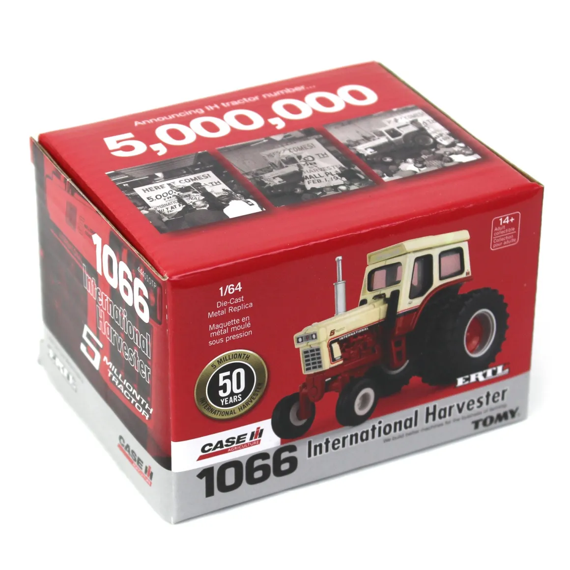 Gold Painted Chase Unit ~ 1/64 International Harvester 1066 5 Millionth Tractor, 50th Anniv, ERTL Prestige
