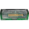 Green Chrome Chase Unit ~ 1/64 Lime Green Gooseneck Trailer with Red & White Conspicuity Stripes, Hobby Exclusive