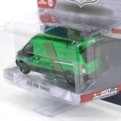Green Chrome Super Chase ~ 1/64 2020 Ford Transit LWB High Roof, US Customs & Border Patrol, Hot Pursuit Special Edition