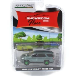 Green Machine ~ 1/64 2023 Chevrolet Tahoe RST Silver Sage, Showroom Floor Series 3