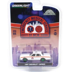 Green Machine Chase Unit ~ 1/64 1987 Chevrolet Caprice, NYC EMS, Hobby Exclusive