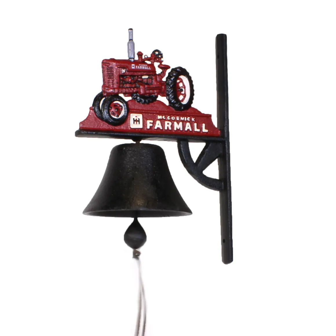 IH Farmall Cast Iron Tractor Bell with Bracket