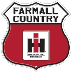 IH Farmall Country Embossed Highway Badge 12in x 12in Tin Sign