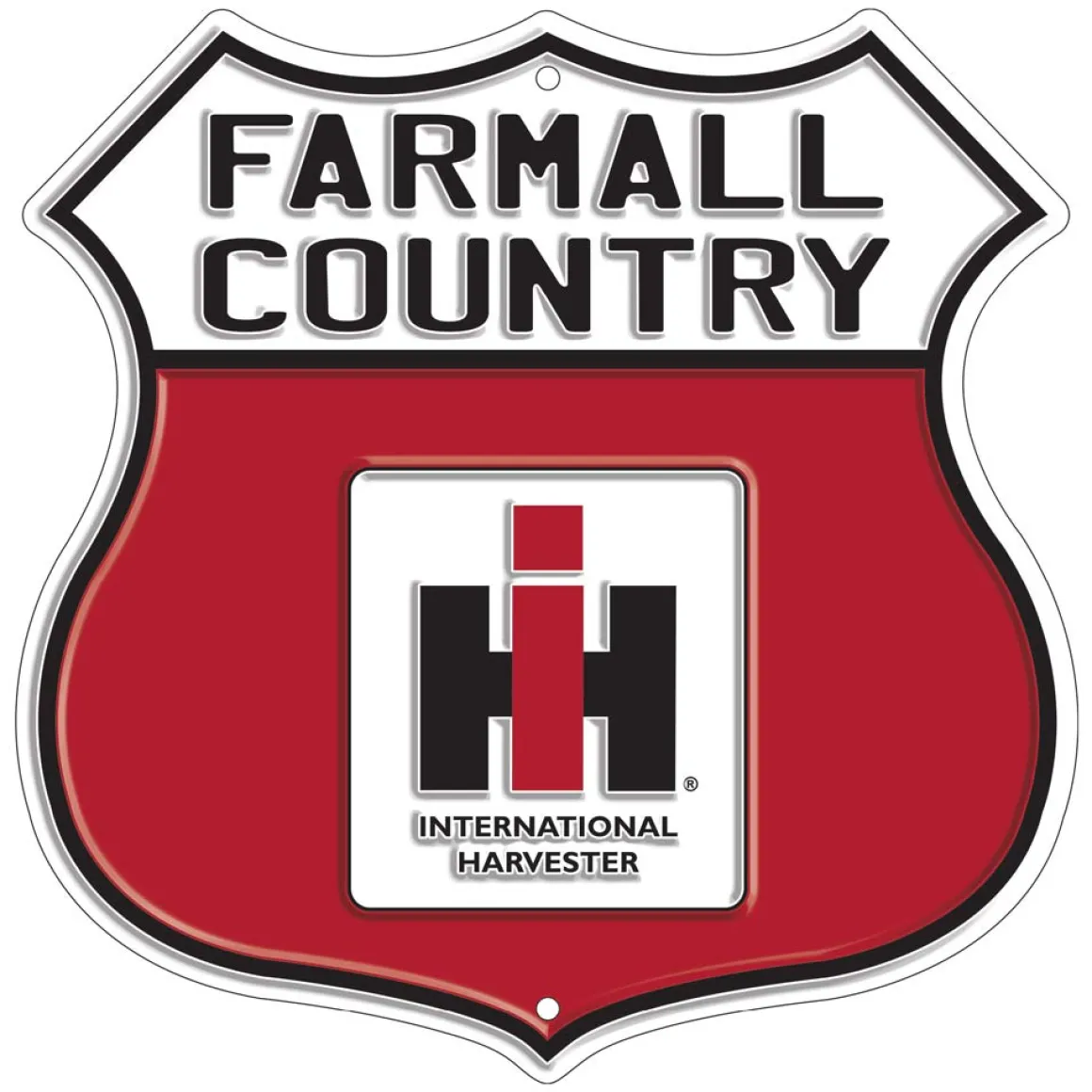 IH Farmall Country Embossed Highway Badge 12in x 12in Tin Sign