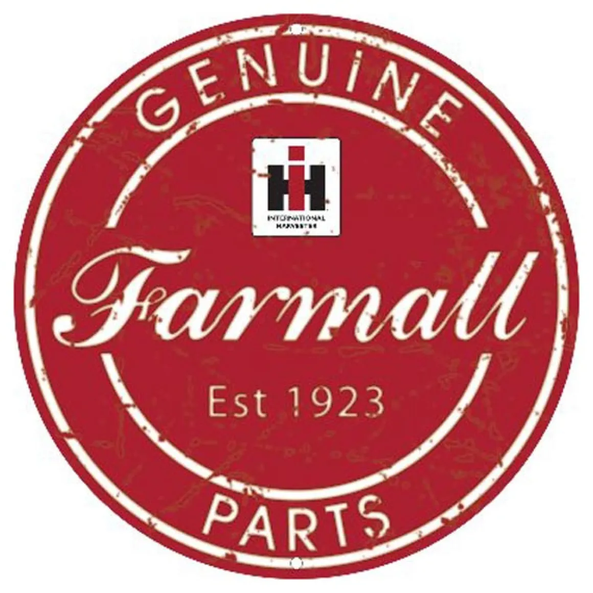 IH Farmall Genuine Parts 12in Round Sign
