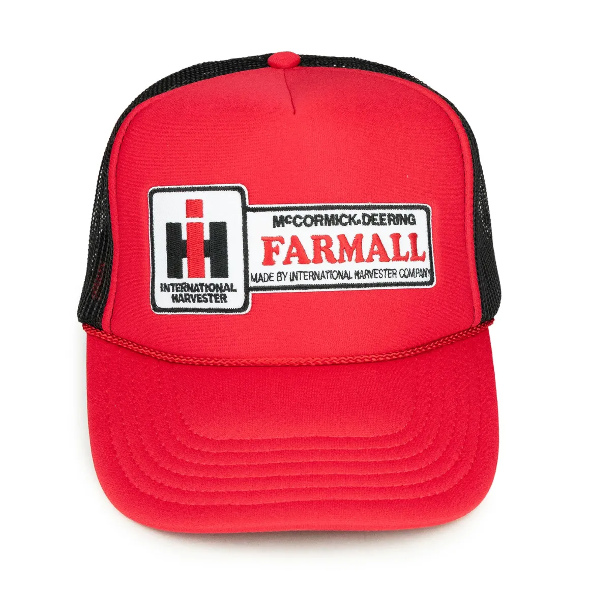 IH Farmall Red High-Profile Hat with Black Mesh Back