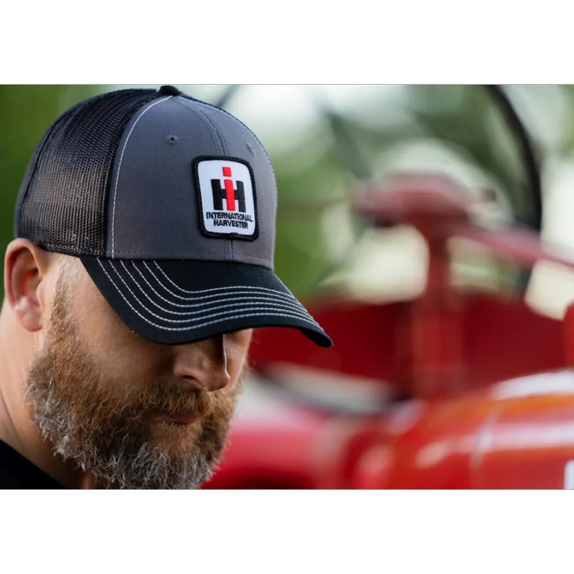 IH Logo Gray & Black Mesh Back Hat