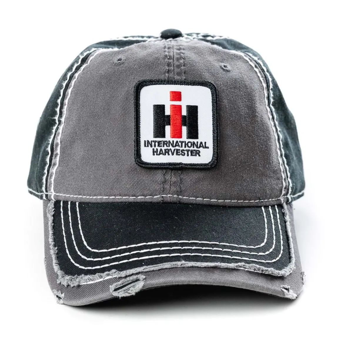 IH Logo Gray and Black Distressed Hat