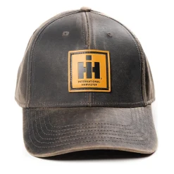 IH Logo Leather Emblem Oil Distressed Premium Cap