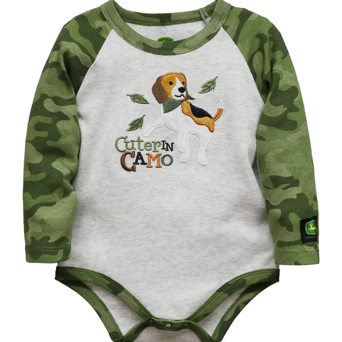 Infant John Deere Cuter in Camo Long Sleeve Bodyshirt
