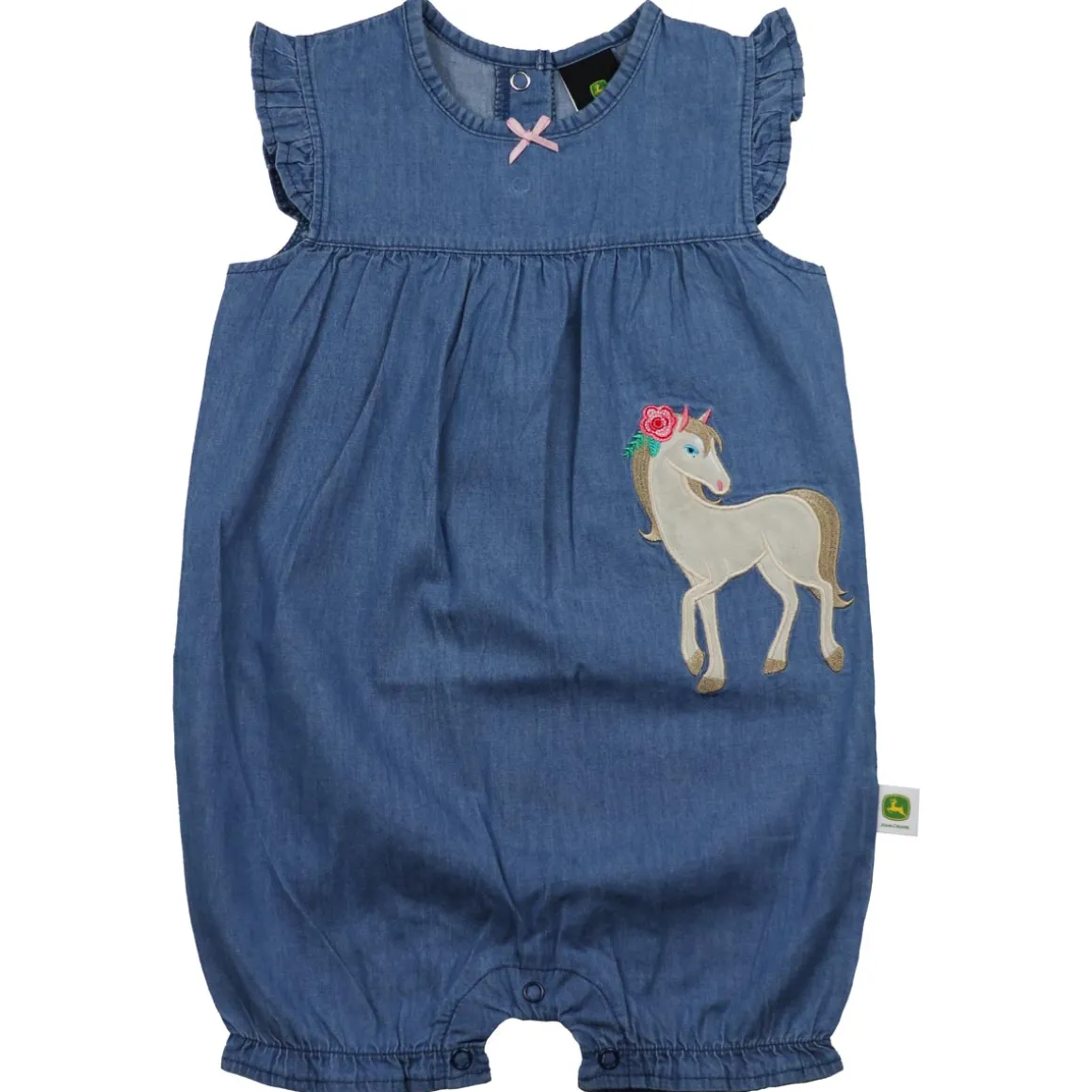 Infant John Deere Embroidered Horse Romper