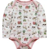 Infant John Deere Farm Animals Long Sleeve Bodyshirt