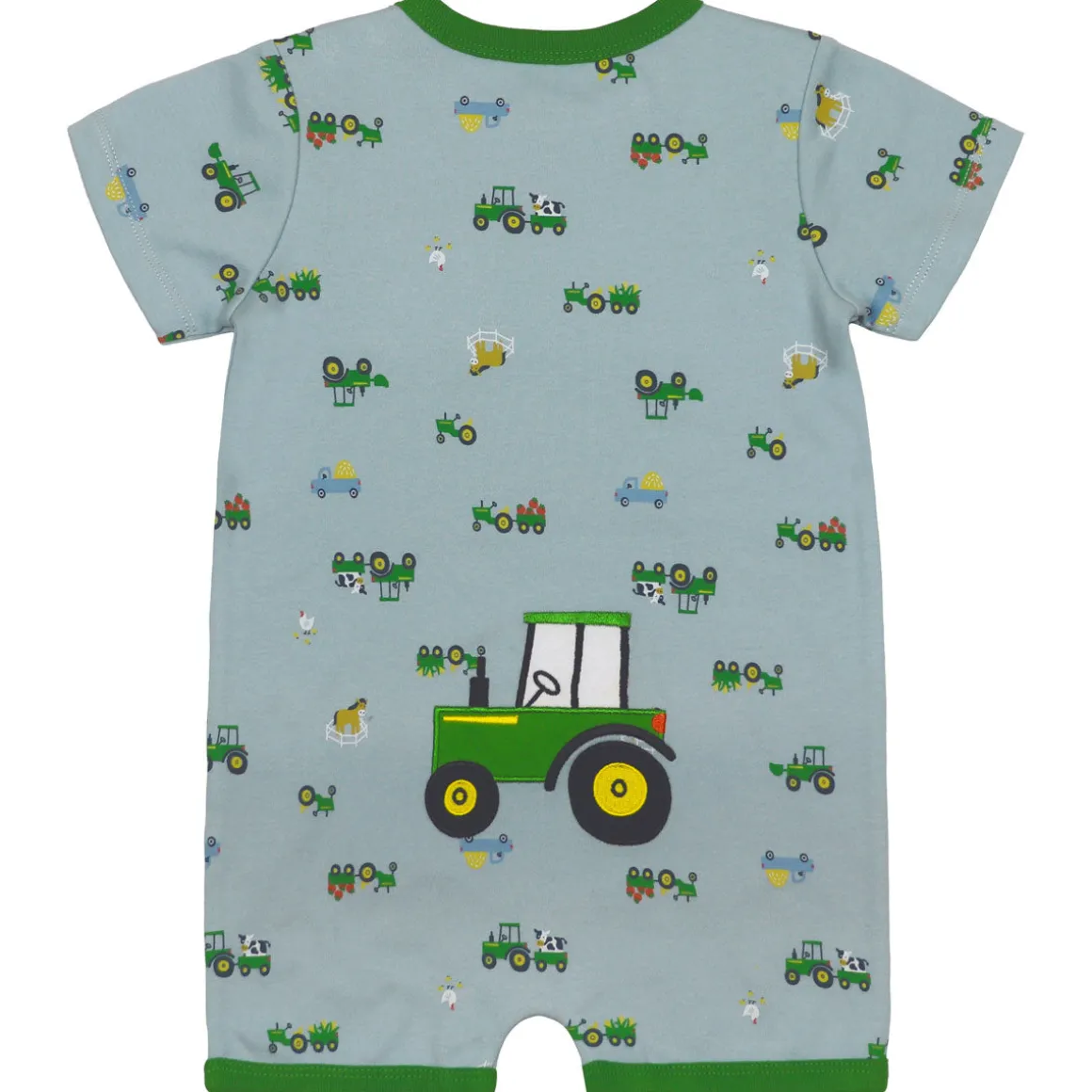 Infant John Deere Green Tractor Romper Short Sleeve Onesy