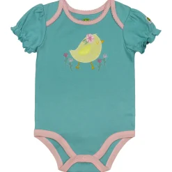 Infant John Deere Light Blue Baby Chick Short Sleeve Onesy