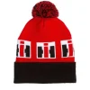 International Harvester Beanie Cap with Black Brim and Red/Black Top
