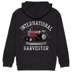 International Harvester Classic Turbo Adult Black Hooded Sweatshirt