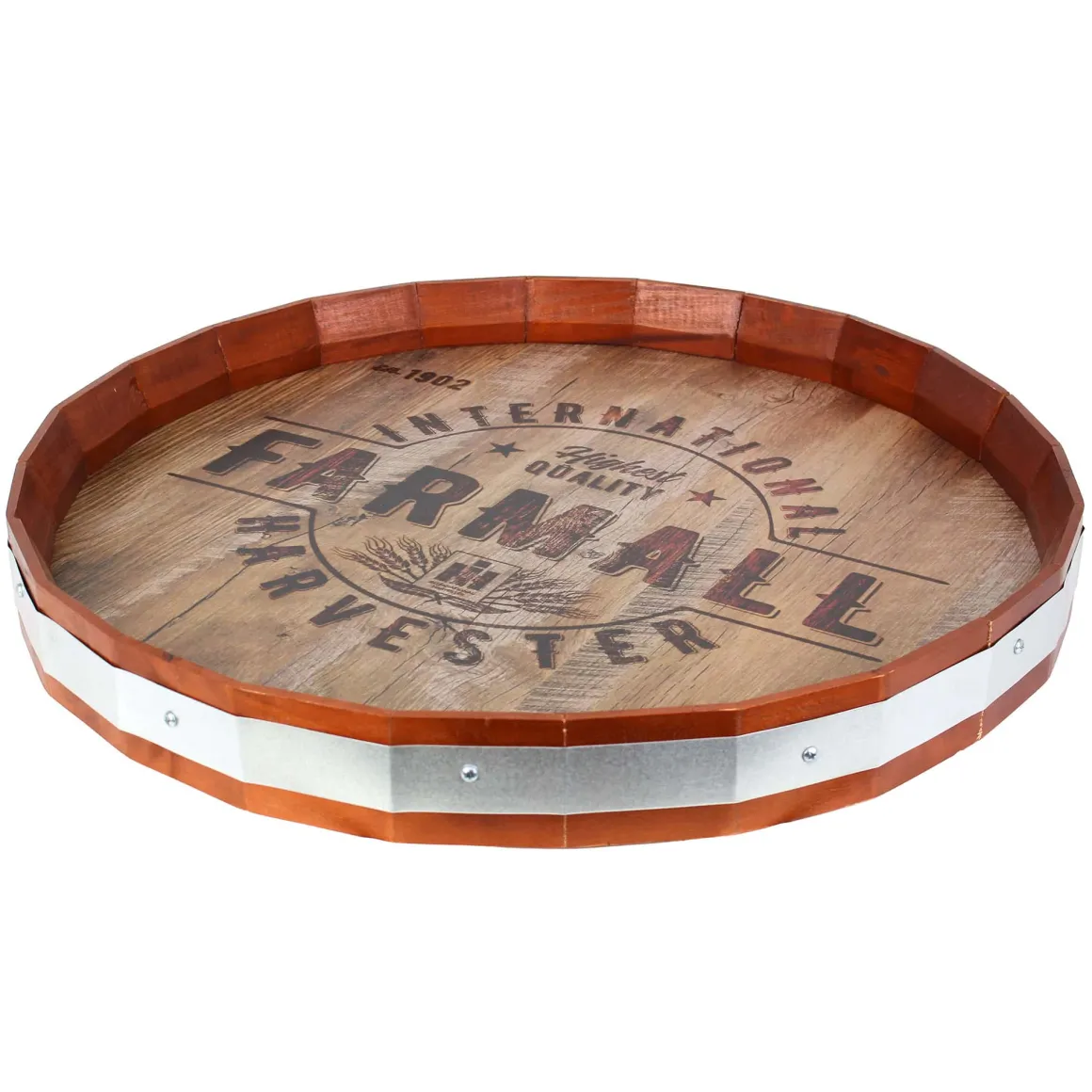 International Harvester Farmall Wooden Barrel Sign