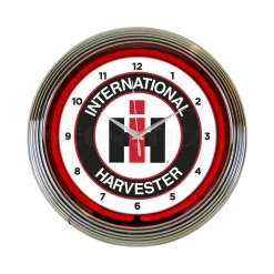 International Harvester IH Logo Neon Clock