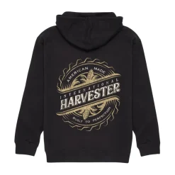 International Harvester Vintage Style Black Hooded Sweatshirt