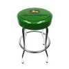 John Deere 29 Inch Green Stool with Chrome Plated Legs