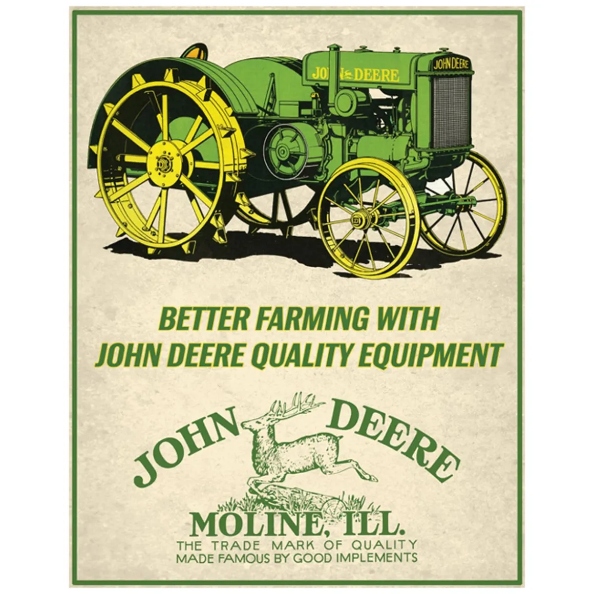 John Deere Better Farming Metal Sign