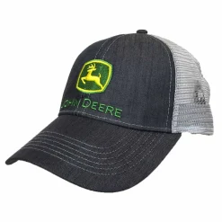 John Deere Charcoal Twill Cap with Mesh Back