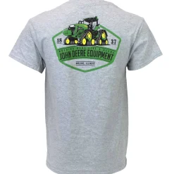 John Deere Equipment RX Tractor Heather Gray Short Sleeve T-Shirt