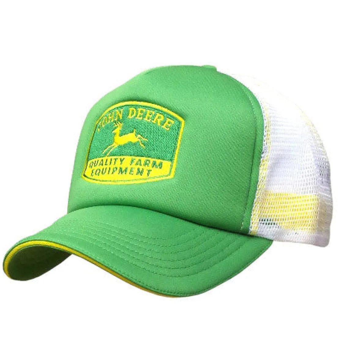 John Deere Green Foam Trucker Cap with White Mesh Back