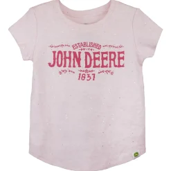 John Deere Juvy Established 1837 Pink T-Shirt