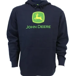 John Deere Modern Logo Navy Blue Hooded Sweatshirt