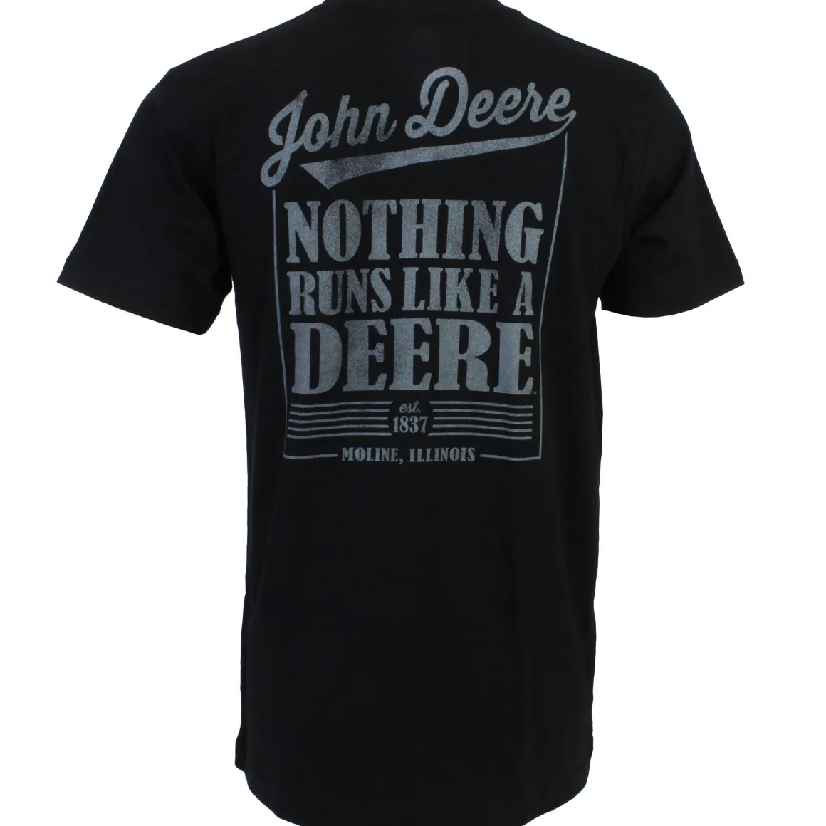 John Deere Nothing Runs Like a Deere Black Short Sleeve T-Shirt