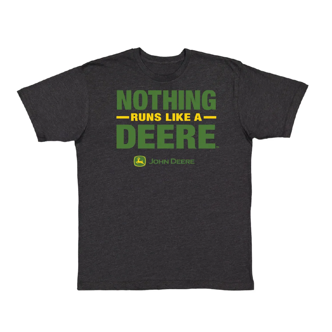John Deere Nothing Runs Like a Deer Black Short Sleeve T-Shirt
