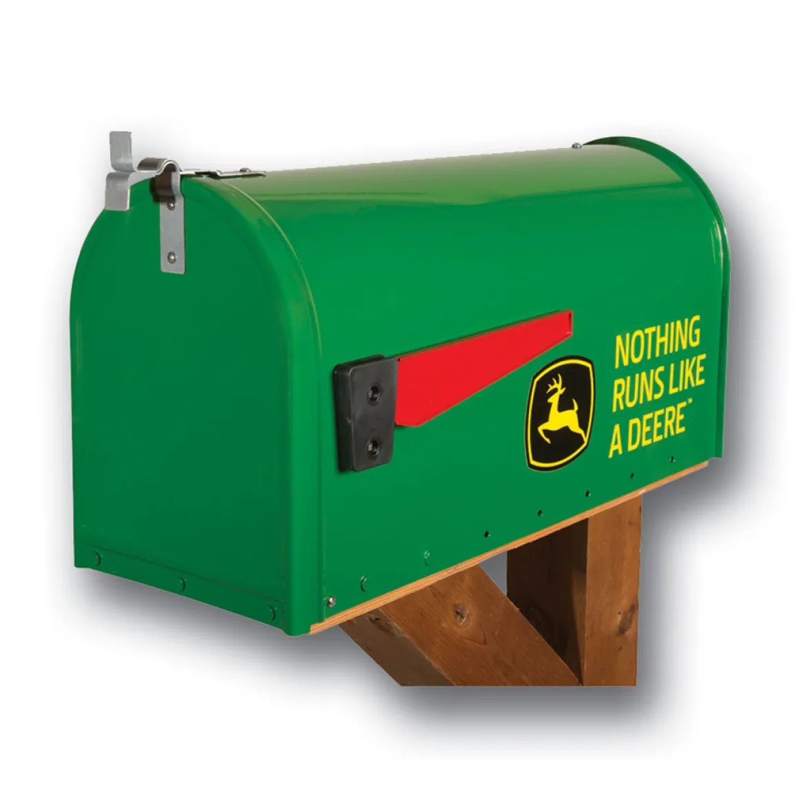 John Deere Nothing Runs like a Deere Standard Mailbox With Running Deer Logo