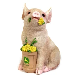 John Deere Polyresin Pink Piglet Bank