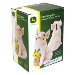 John Deere Polyresin Pink Piglet Bank