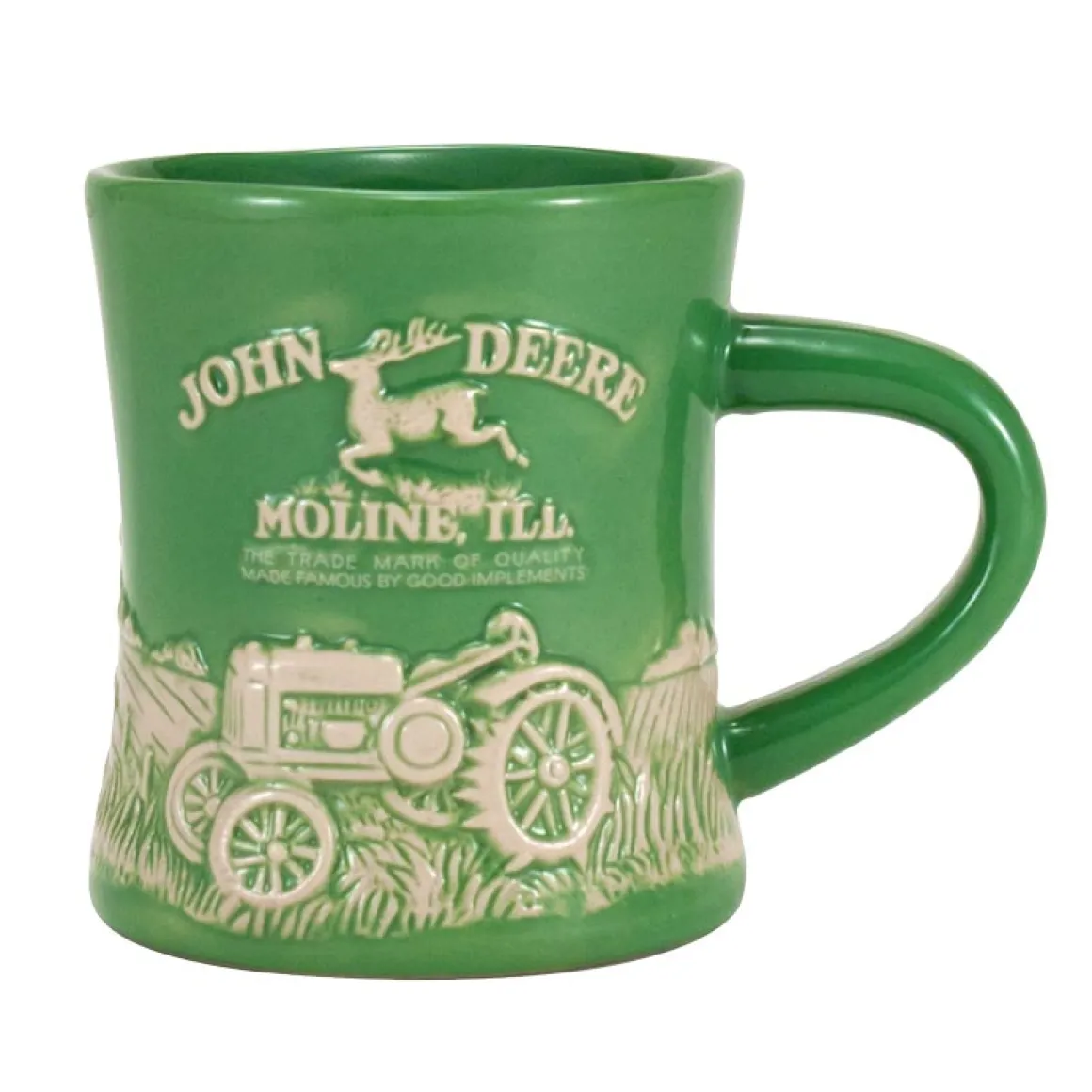 John Deere Raised-Relief 'Steel Wheels' Diner Mug