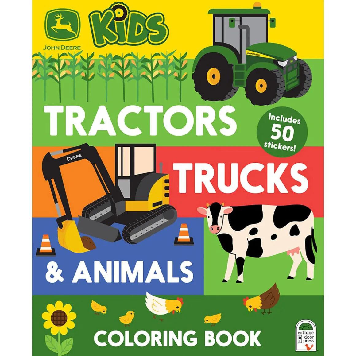 John Deere Tractors, Trucks & Animals Kids Coloring Book