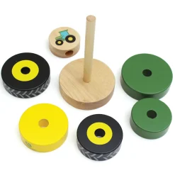John Deere Wooden Tire Stack Toy
