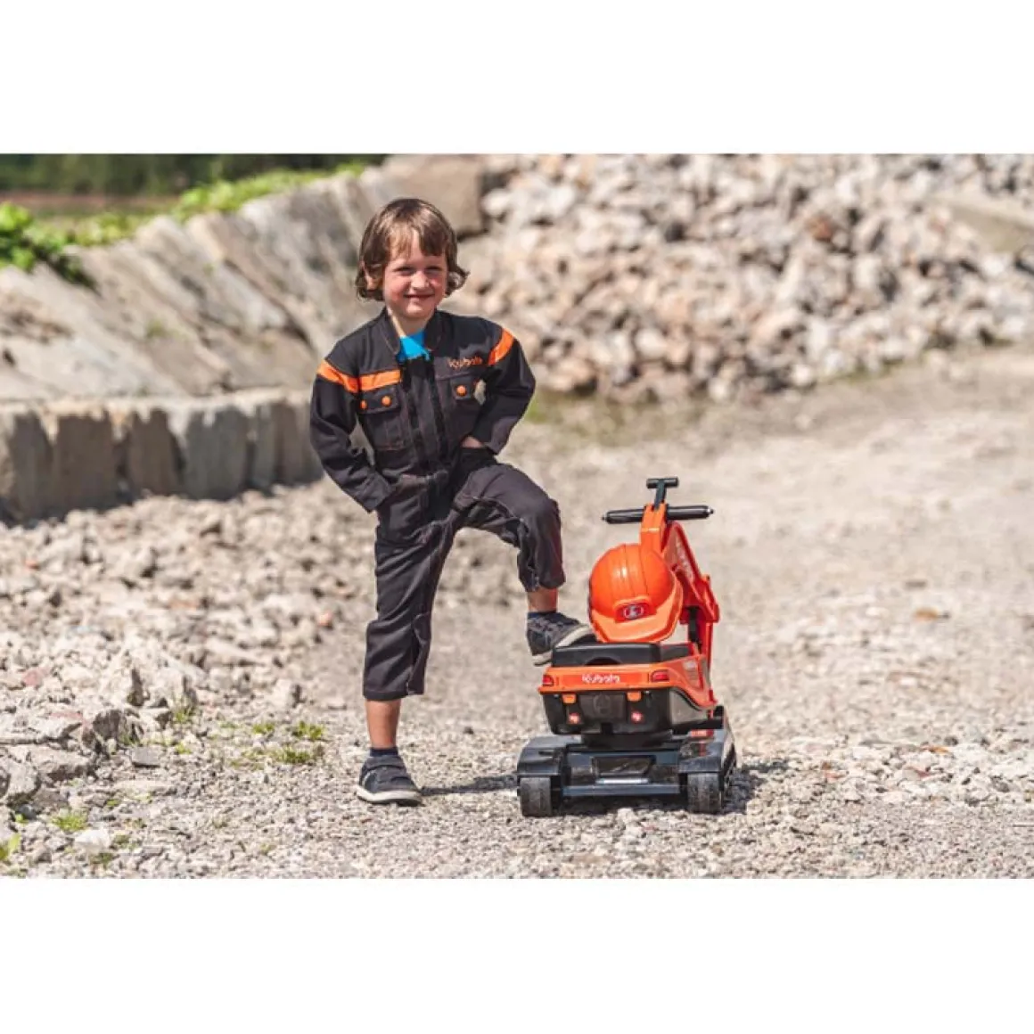 Kubota KX080-4 Ride On Excavator with Helmet and Opening Seat