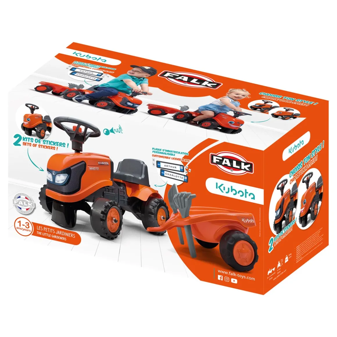Kubota Ride-On Tractor with Trailer & Garden Tools