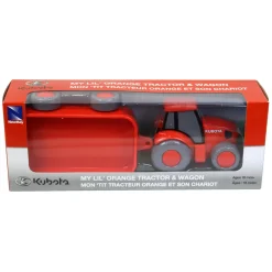Kubota Tractor with Wagon, Plastic Kids Toy