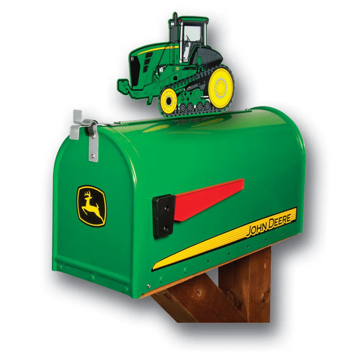 Large Steel John Deere Mailbox with John Deere 9000T Series Tractor Topper