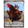 Live Today Vertical Embossed 12" x 16" Metal Sign