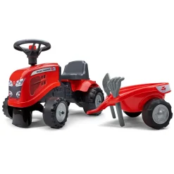 Massey Ferguson Push Along with Trailer with 2 Sets of Decals