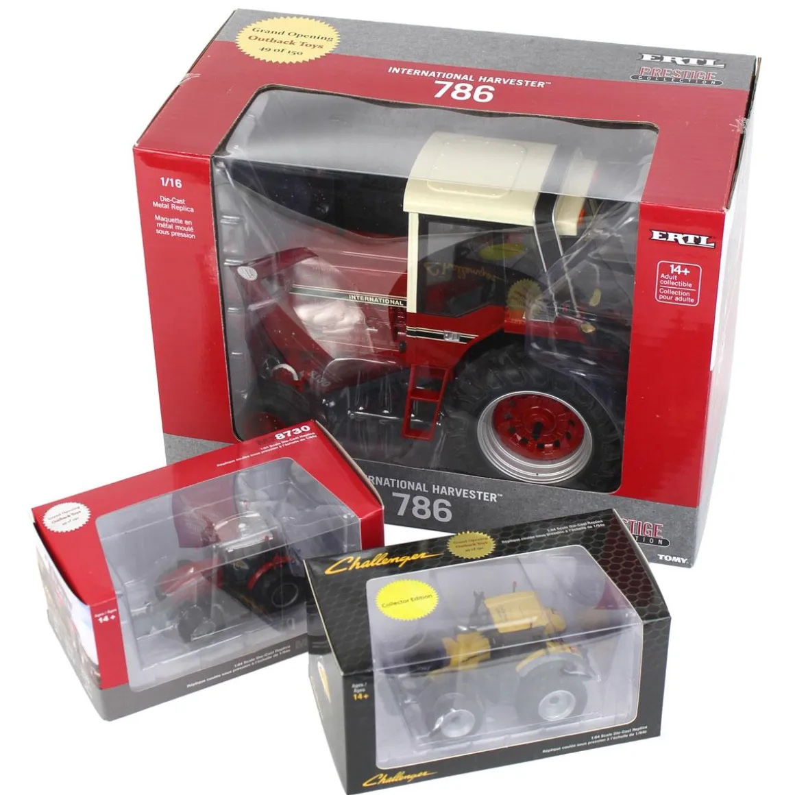 Matched Serial Number Set of 3 Tractors, 2023 Outback Toys Grand Reopening Event