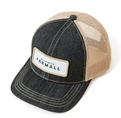 McCormick Farmall Black Denim Mesh Back Trucker Cap
