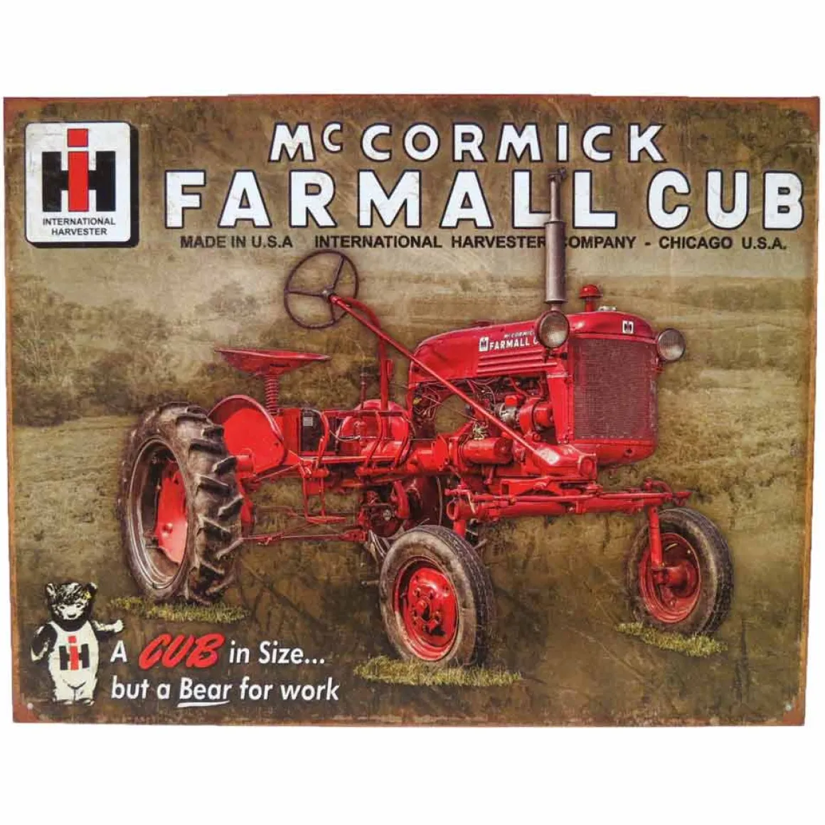 McCormick Farmall Cub 16" x 12.5" Tin Sign
