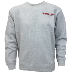 Men's Outback Toys Logo Gray Starting Point Solid Fleece Crew Neck Sweatshirt