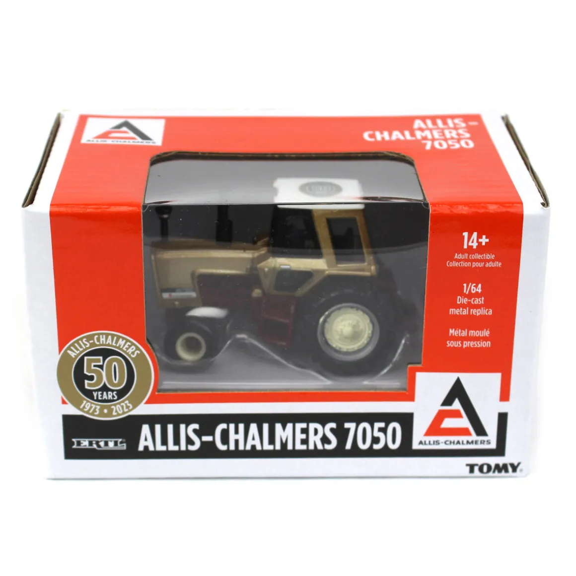 Metallic Gold Chase Unit ~ 1/64 Allis Chalmers 7050 Maroon Belly 50th Anniversary Tractor by ERTL