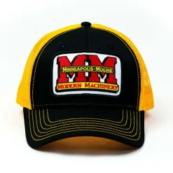 Minneapolis-Moline Logo Black and Gold Mesh Back Hat